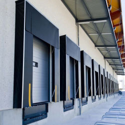 কেনা গরম-ডিপ গ্যালভানাইজড স্টিল দিয়ে তৈরি সিলিং এবং ইনসুলেশন সহ পাওয়ার চালিত মেকানিক্যাল ডক শেল্টার online manufacture